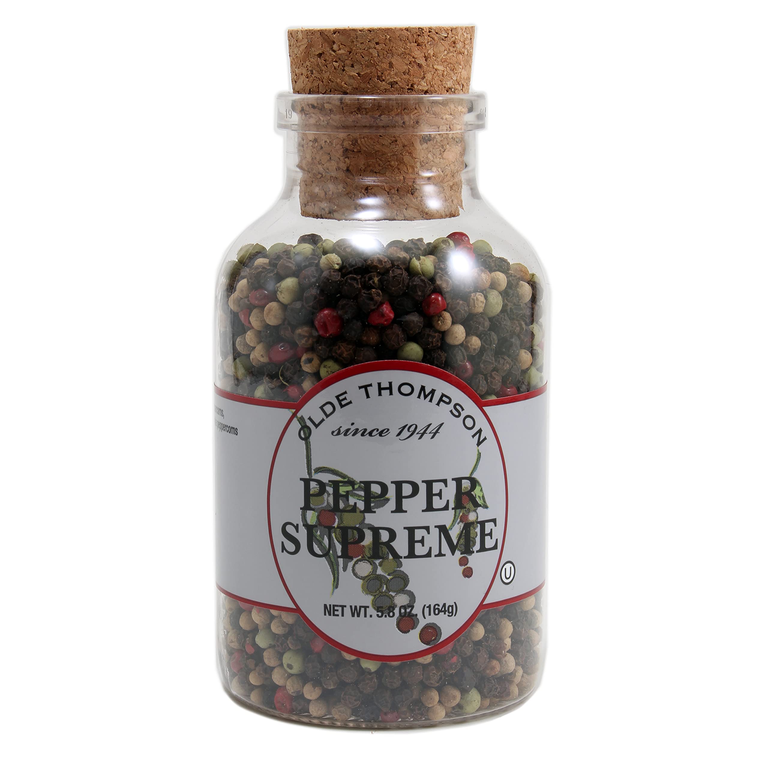 Olde Thompson Pepper Supreme Whole Pepper Blend for Refillable Grinders - White, Black, Pink & Green Peppercorns
| Olde