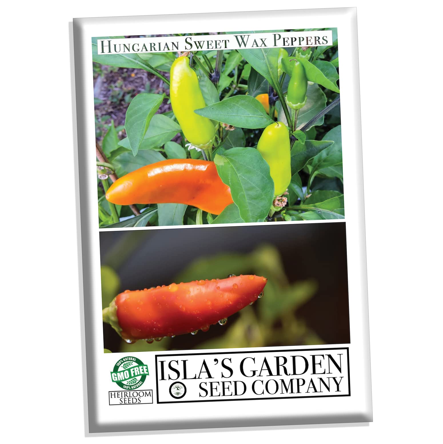 Isla's Garden Hungarian Sweet Wax Pepper Seeds - Non-GMO, Fresh Eating & Cooking, Ideal for Beginners, 100+ Heirloom See