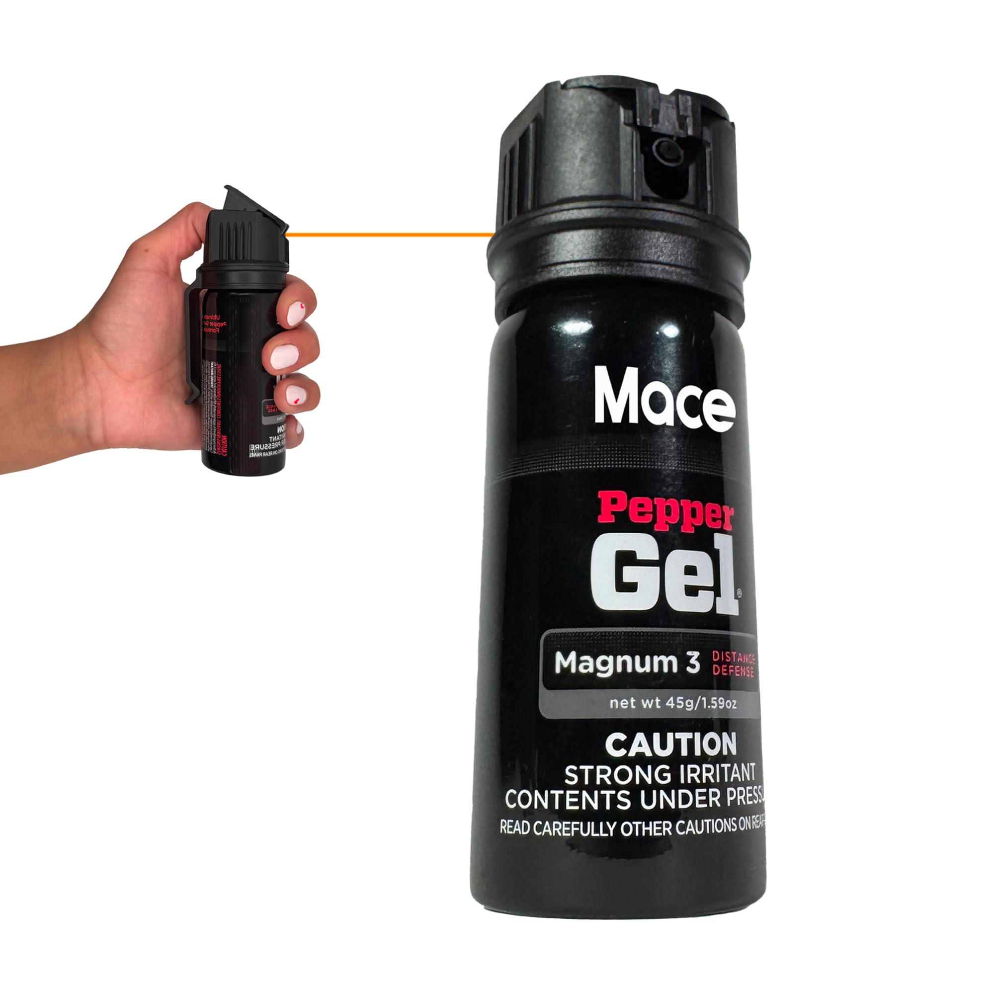 Mace Brand Magnum 3 Self Defense Pepper Spray Gel for Women & Men - Black